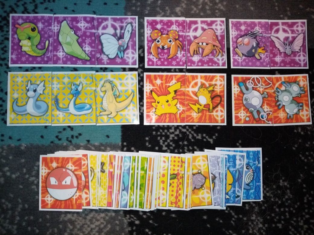 Naklejki do albumu Pokemon Merlin komplet 276 sztuk