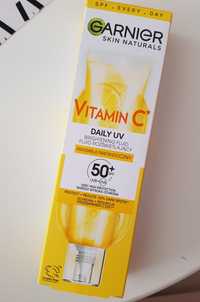 Garnier vitamin c fluid krem z filtrem 50+ SPF nowy świeży