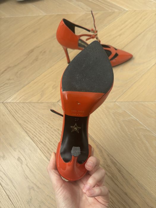 Італійські коралові ( червоні) човники мері джейн Giorgio Fabiani 37