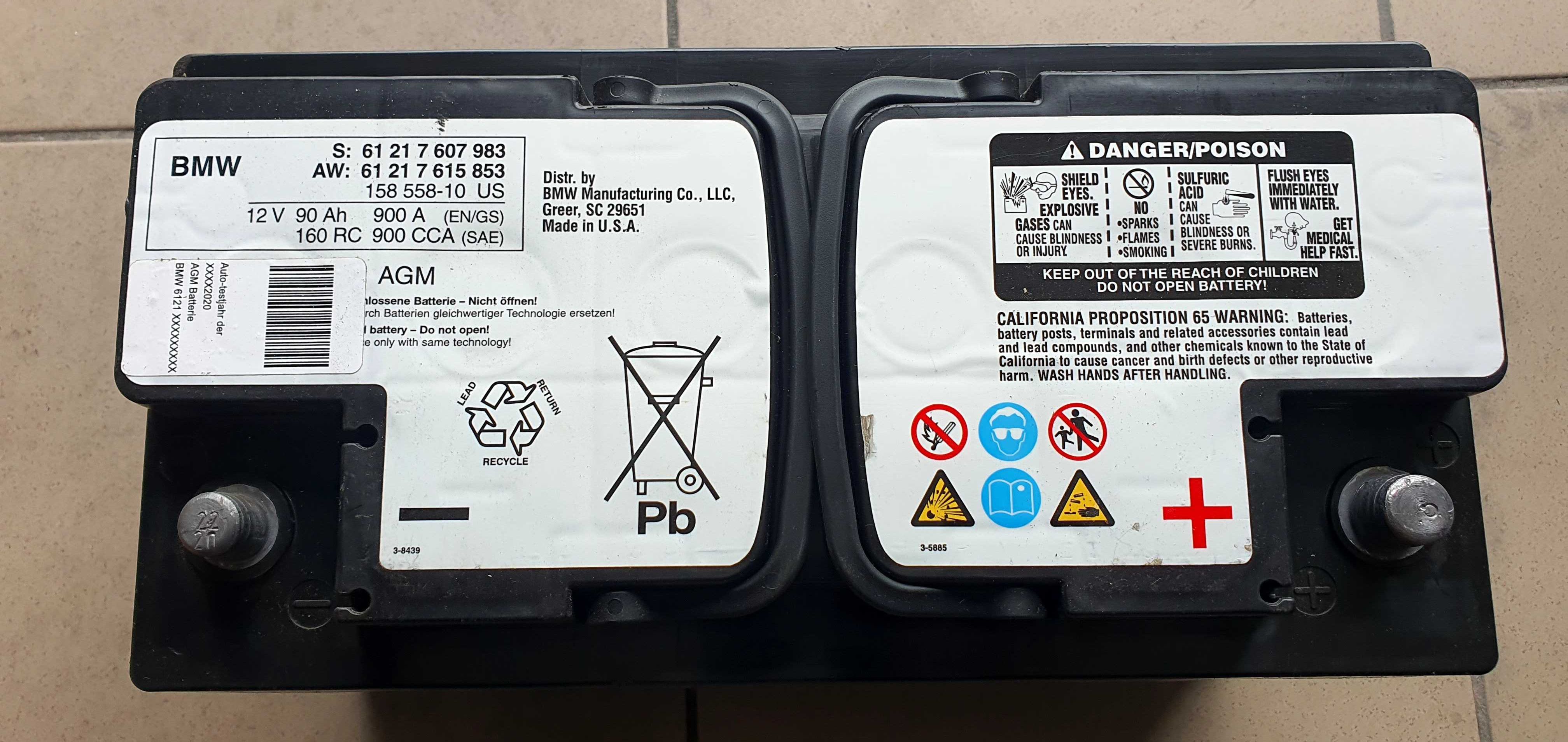 Akumulator agm 12v 90ah 900A bmw x5 f15