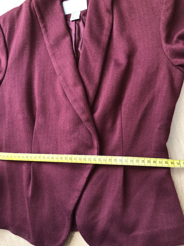 Bordowy żakiet H&M