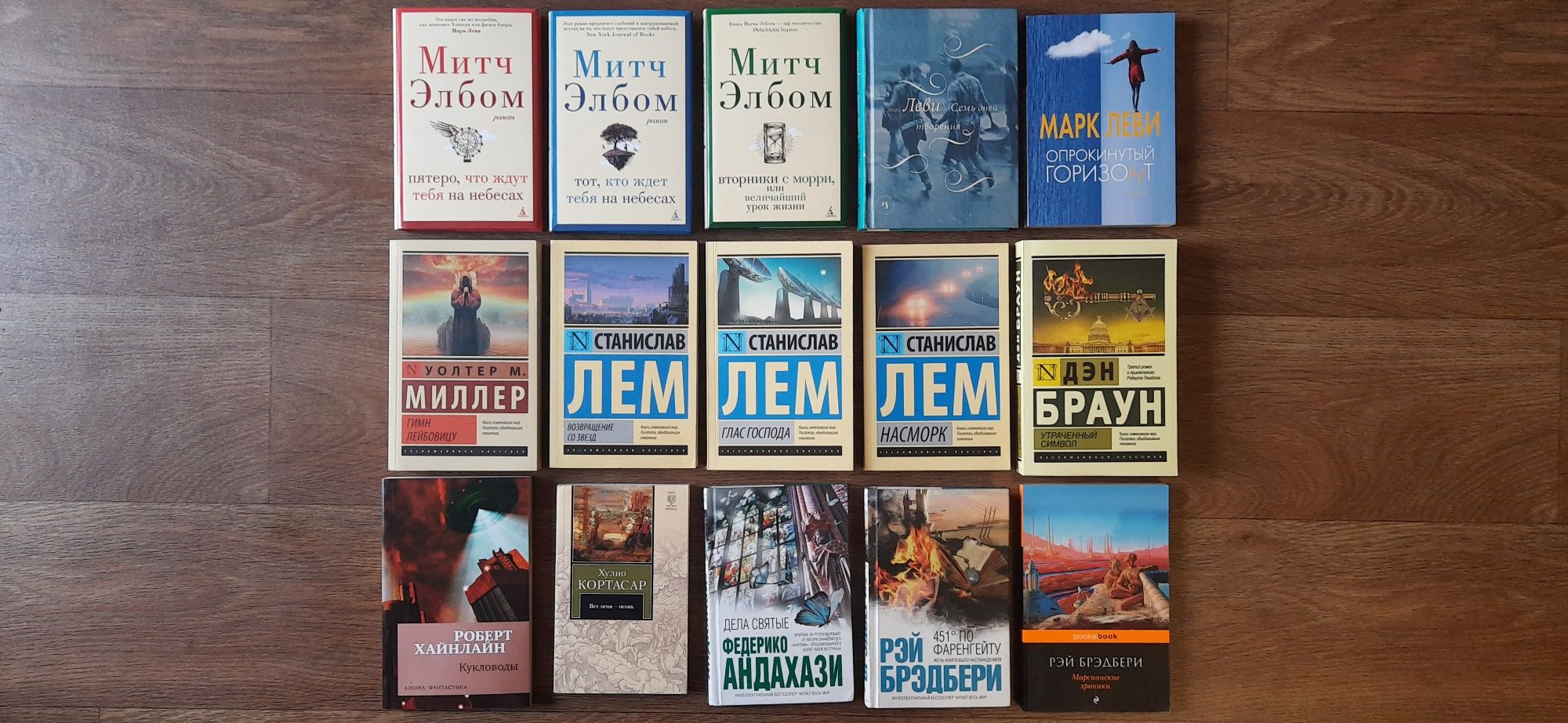 Митч Элбом Лем Кортасар Браун Хайнлайн Брэдбери Леви Миллер Андахази *