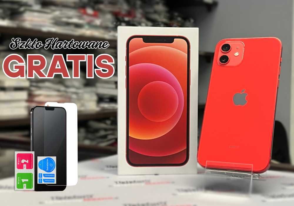 APPLE IPhone 12 | Kondycja 86% | 64 GB | Kolor czerwony | Szkło GRATIS