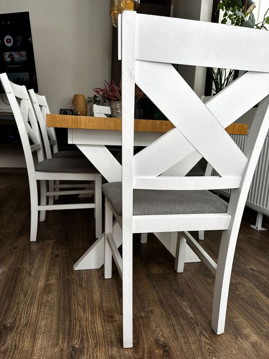Stół w stylu skandynawskim + 10 krzeseł