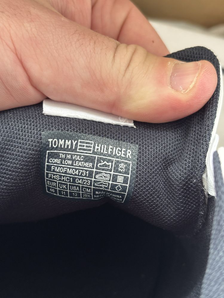 Шкіряні кеди Tommy Hilfiger TH HI VULC CORE LOW LEATHER ESS
