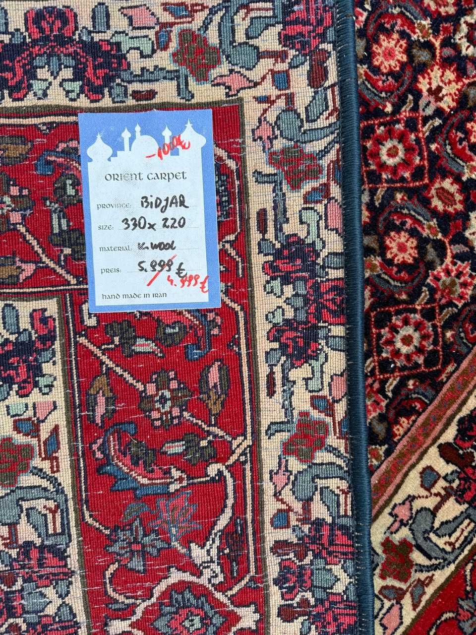 Dywan kaszmirowy perski r. tkany Iran Bidjar 330x220 galeria 26 tys
