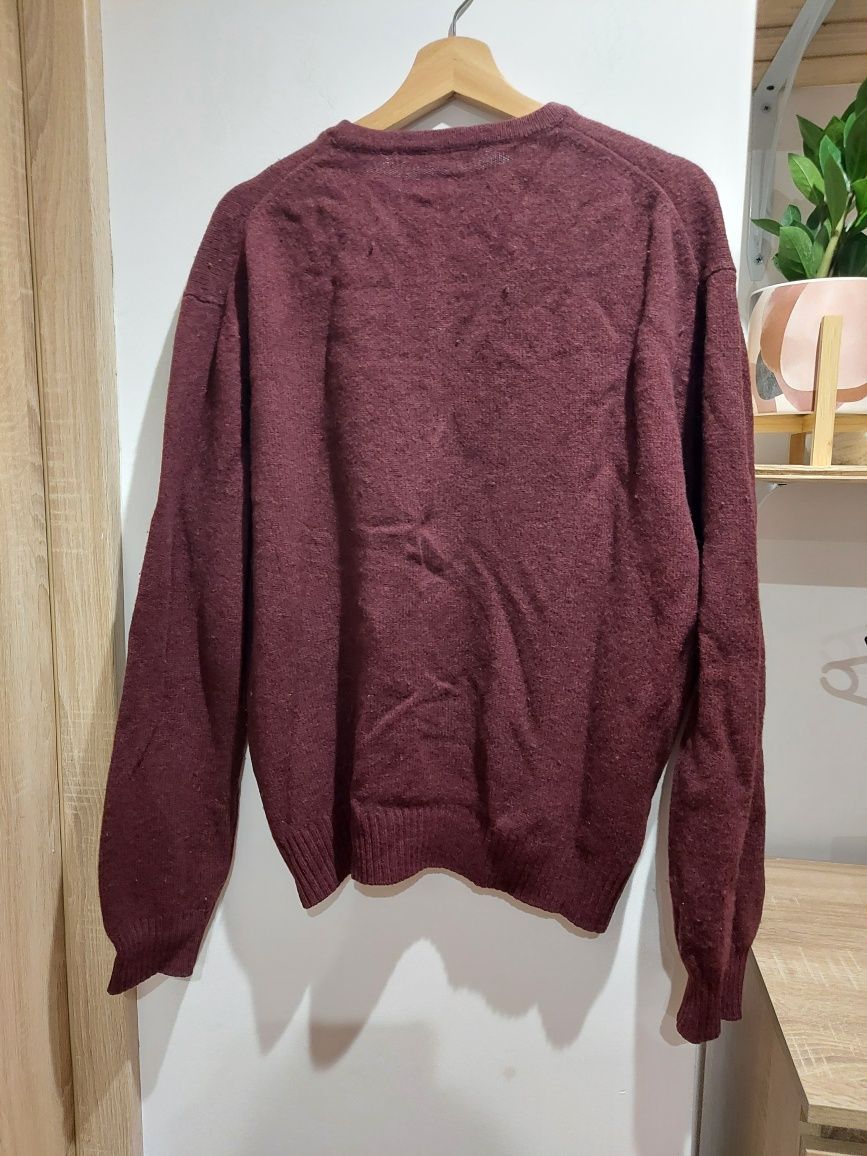 Burgundowy wełniany sweter McNeal L 40
