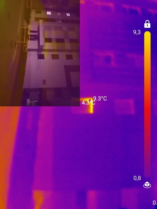 Badanie domu termowizja, Ubytki ciepła, usz. rury, przewody termowizja