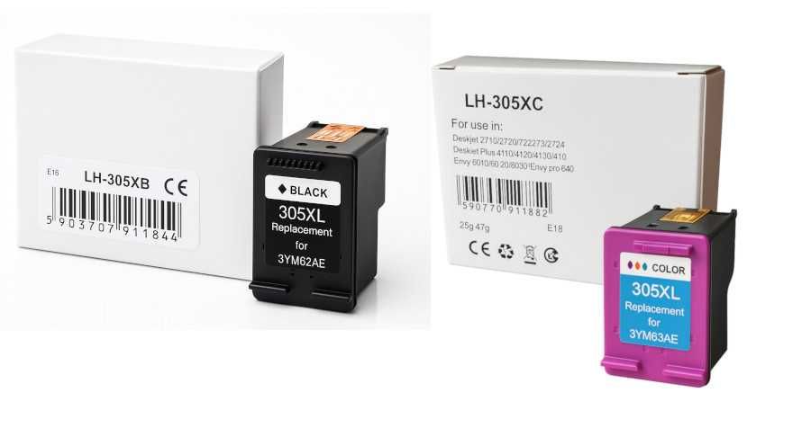 2X Tusz 305 XL do HP 2700, 2710e, 2720e, 2810e, 6020e, 4120w, 4220