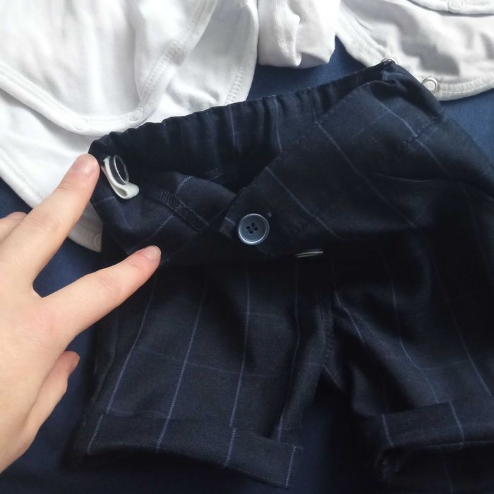 Komplecik, ubranko do chrztu r 68, body, spodenki chrzest