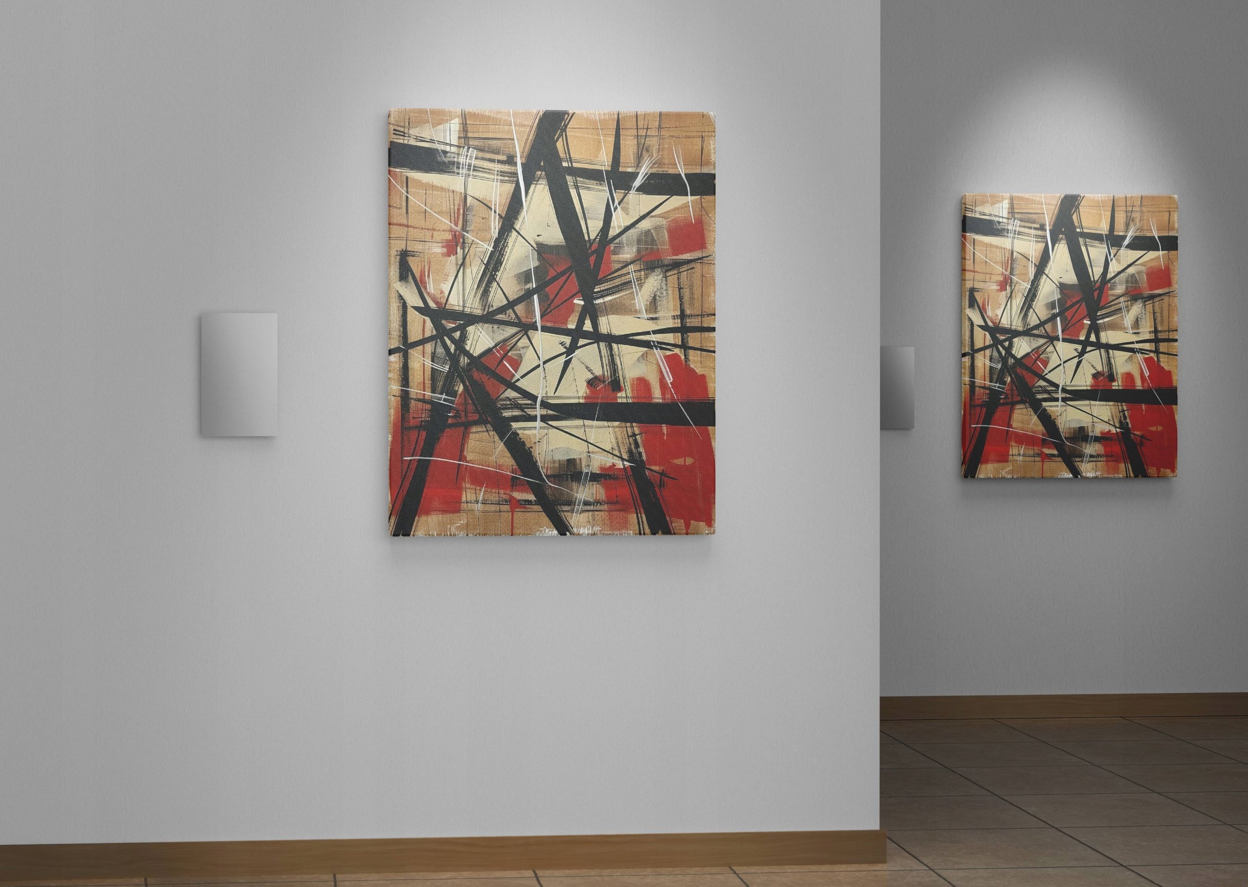 Obraz na płótnie "Abstrakcyjne Linie i Kolory" 75x100 cm