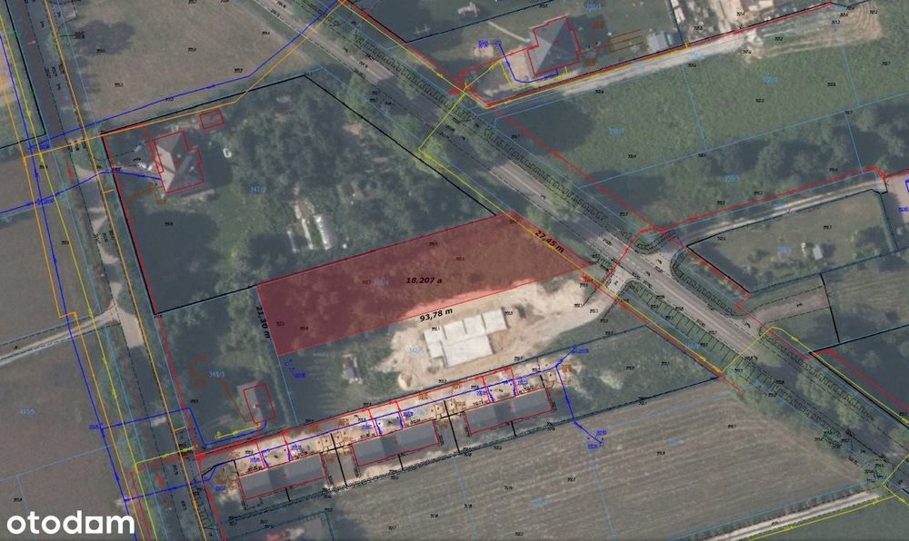 Działka 1846 m² – Krasienin-Kolonia – pod dom lub bliźniak