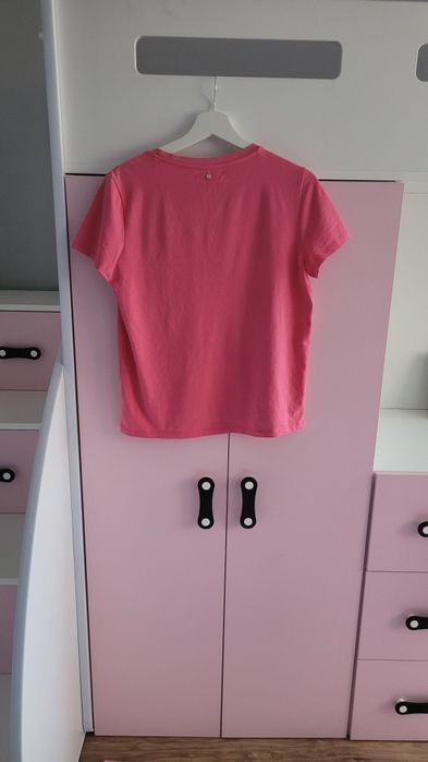 Mohito T-shirt damski S koszulka Basic krótki rękaw fuksj bluzka