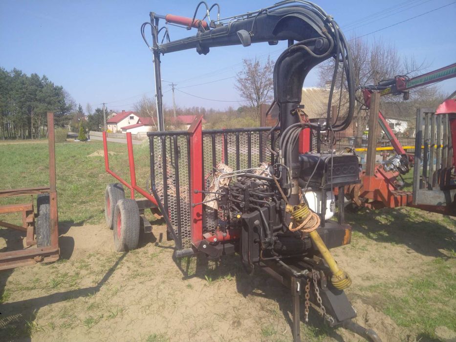 Przyczepa leśna żuraw HDS 5 ton