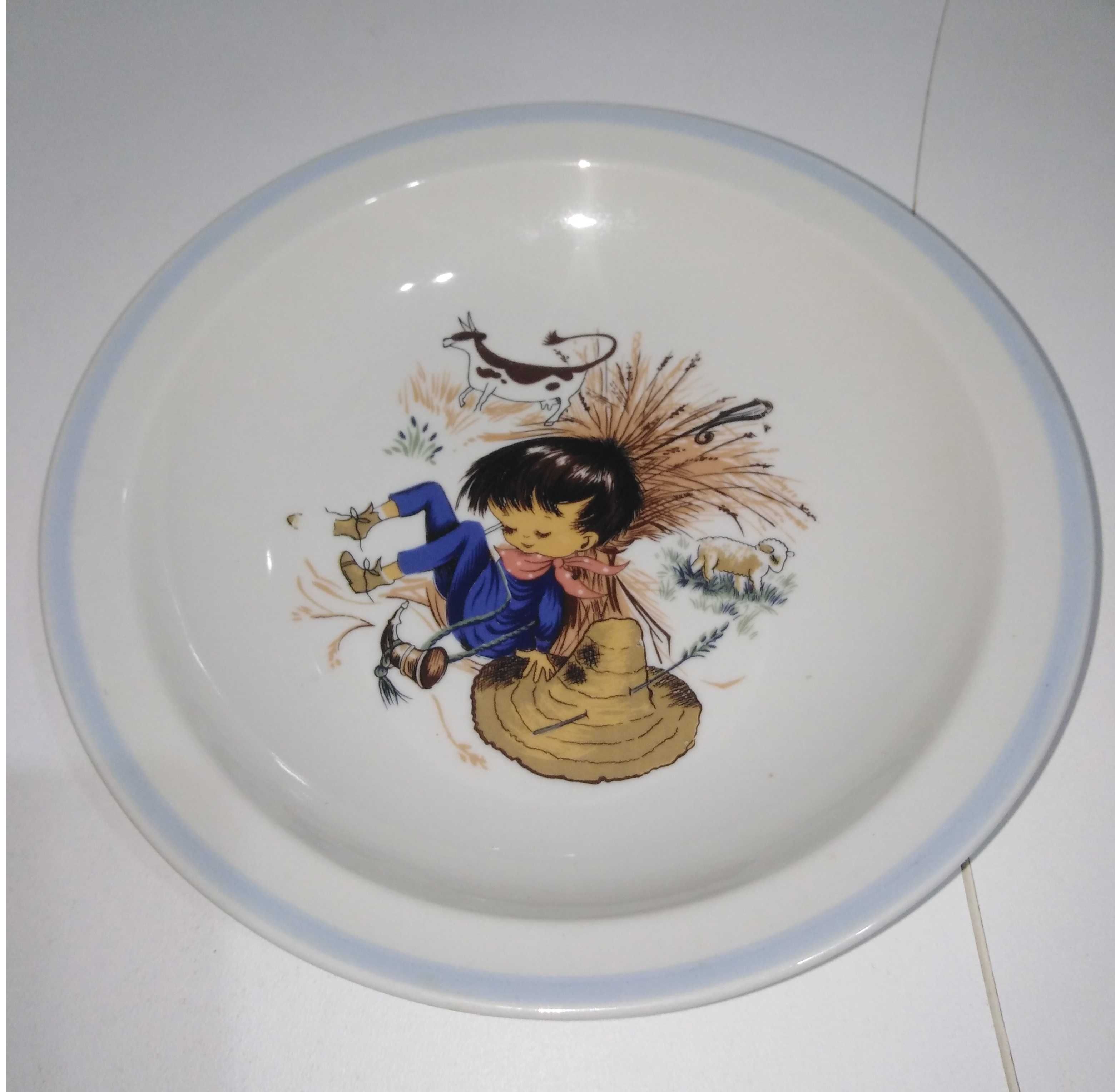 Loiça de Coimbra - Conjunto criança menino vintage