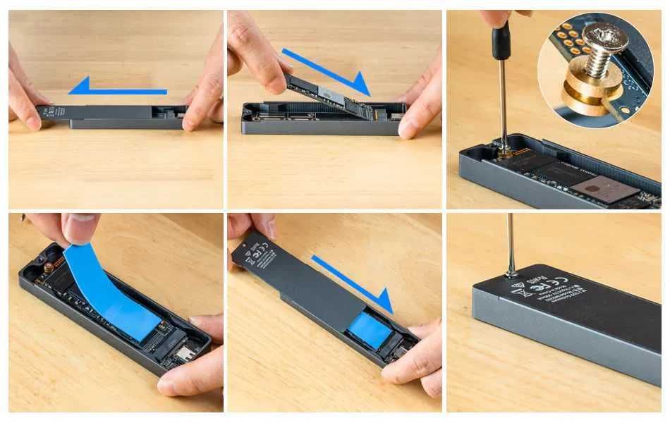 Карман для SSD M2 Unionsine Dual Protocol