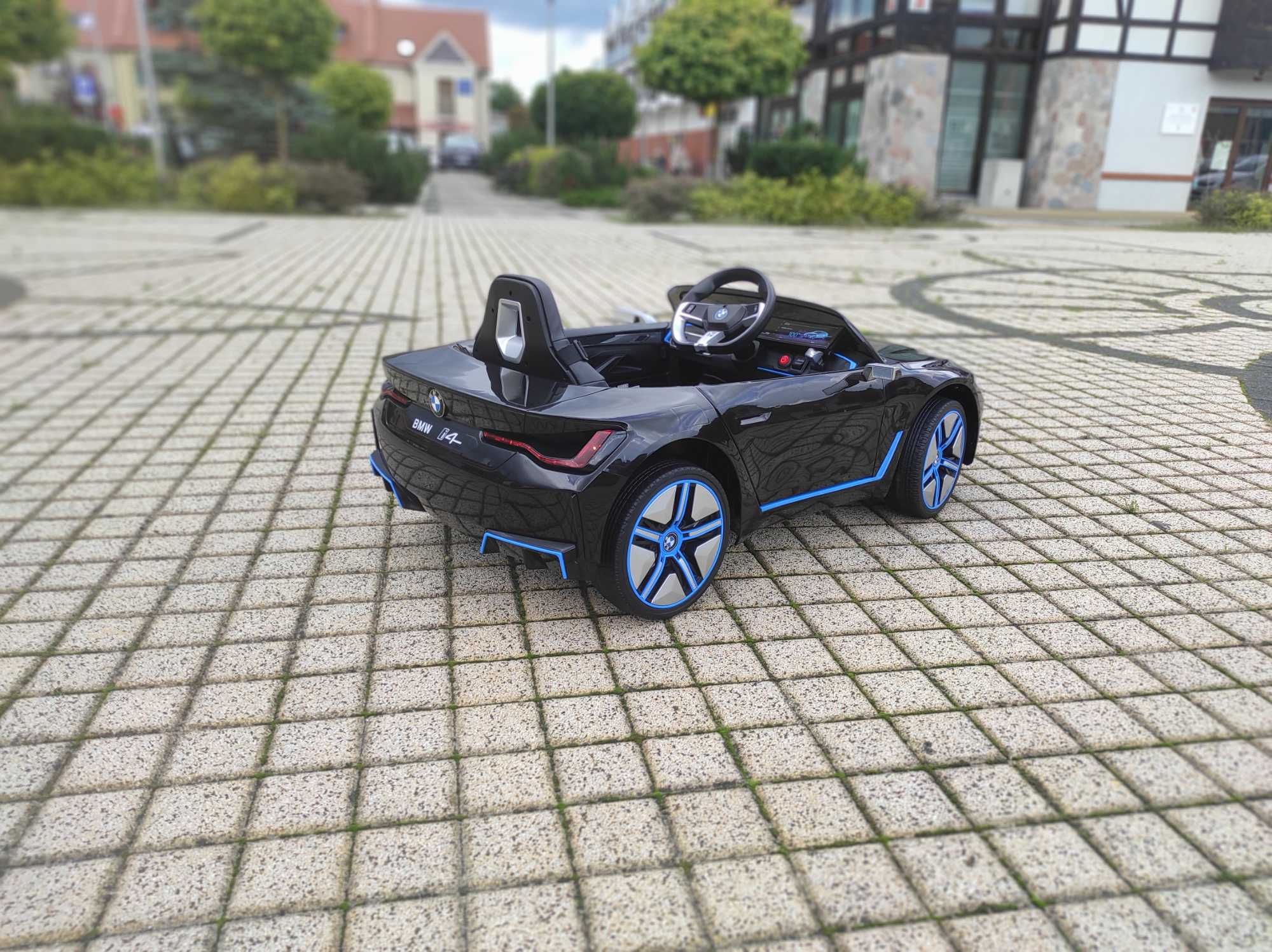Autko BMW I4 na akumulator dla dzieci + EVA + Ekoskóra + Pilot