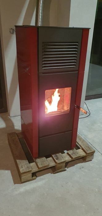 Kominek na pellet koza piec nadmuchowy 14kw