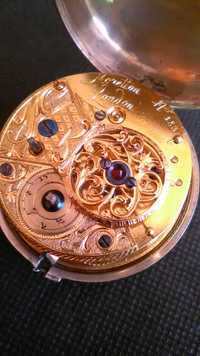 Zegarek kieszonkowy Srebra-srebro antyk Moretton London Rarytas.