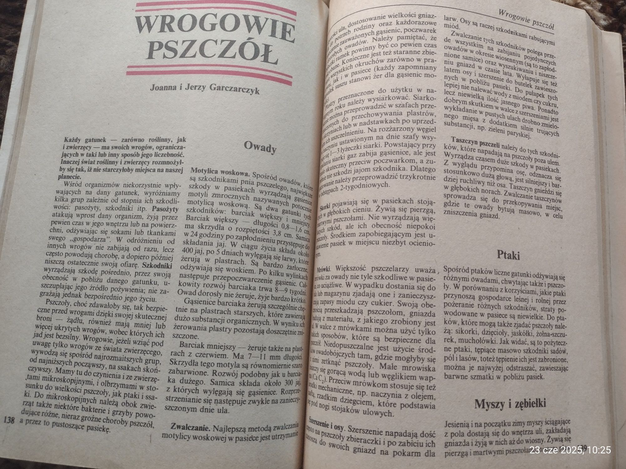 Poradnik rolnika i pszczelarza 1989 kalendarz