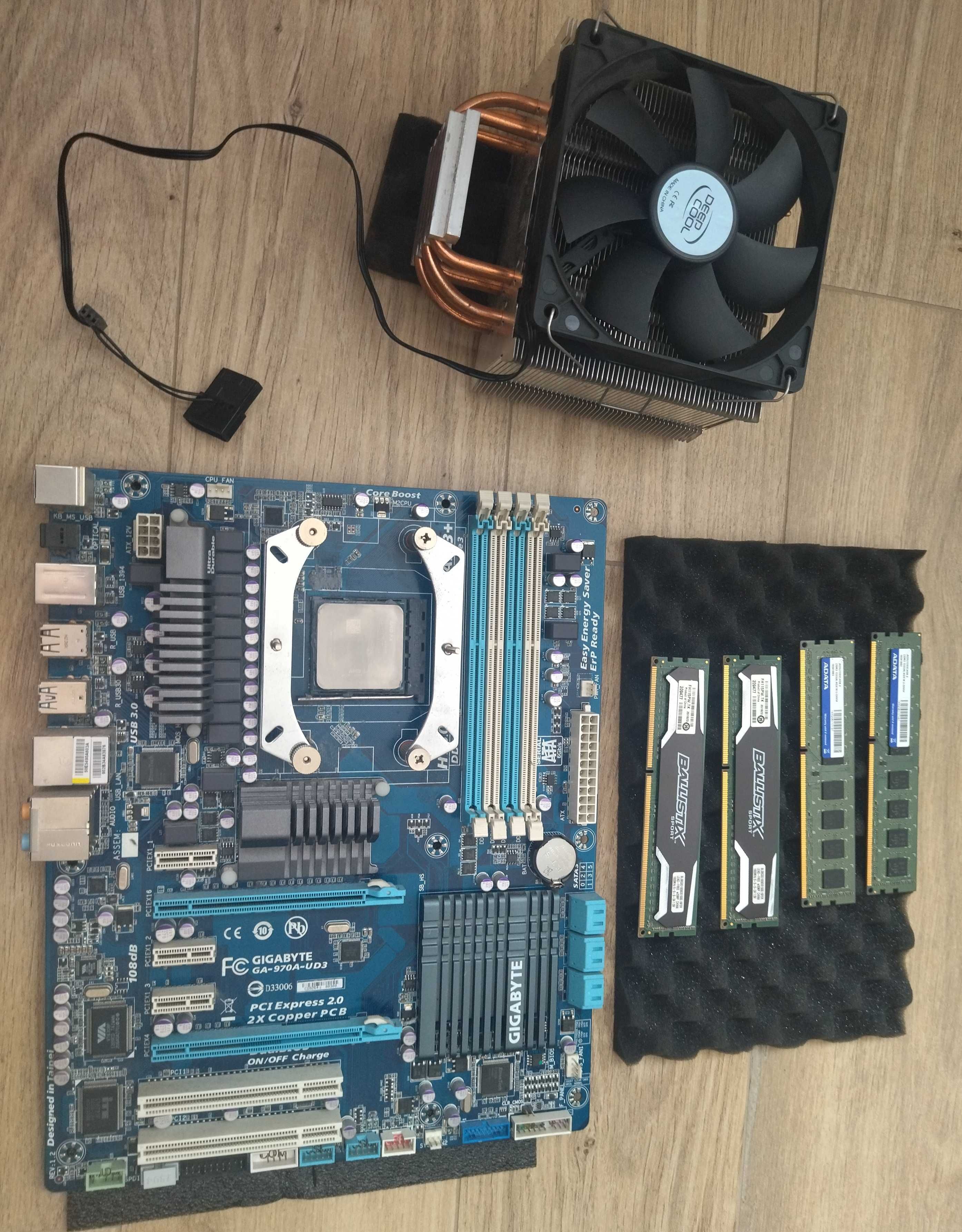 Płyta główna Gigabyte GA-970A-DS3 + AMD FX-8150 + 24GB RAM DDR3