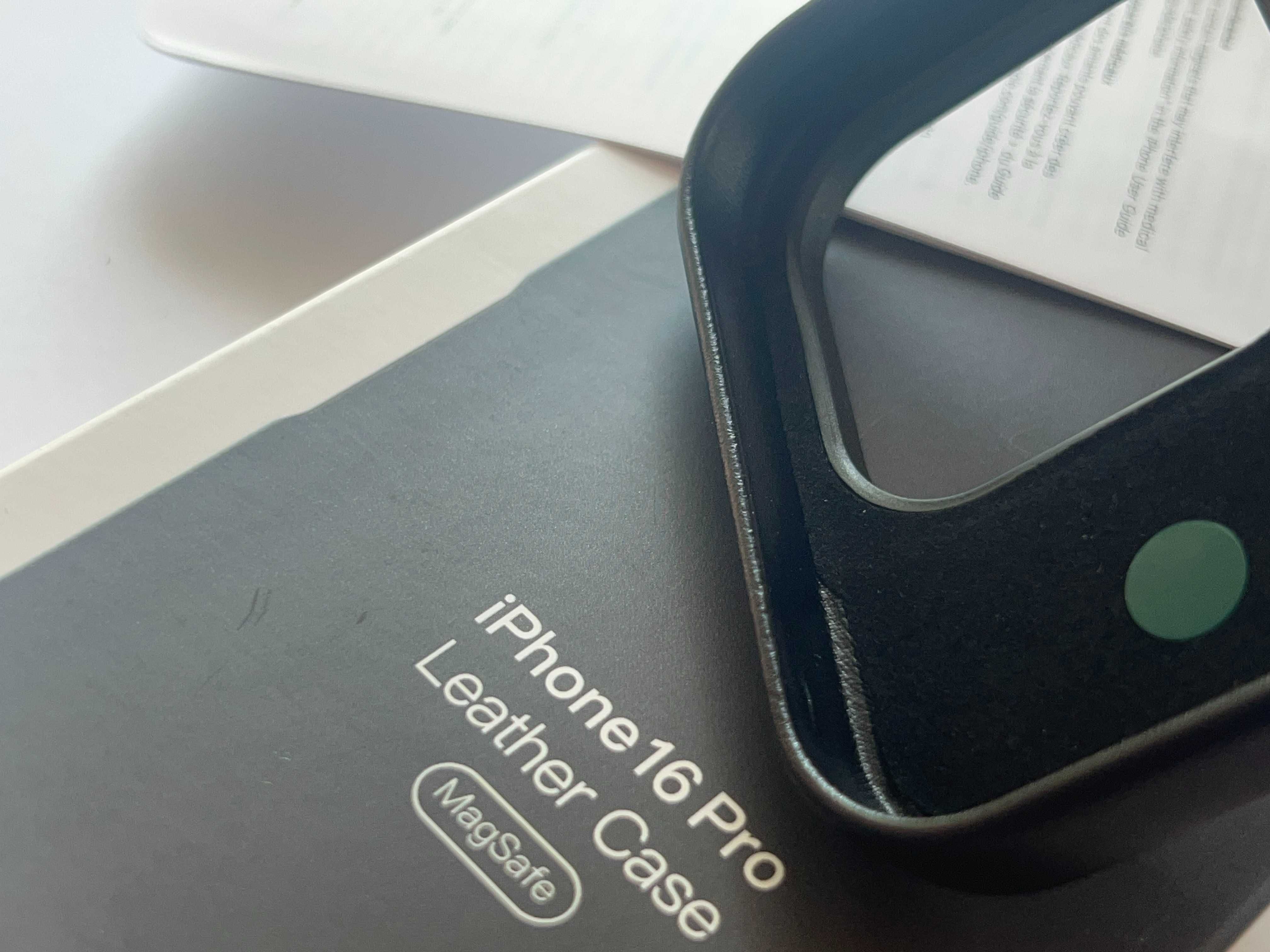 Etui iPhone Case 16 PRO do Apple oryginalne Czarne Skórzane MagSafe