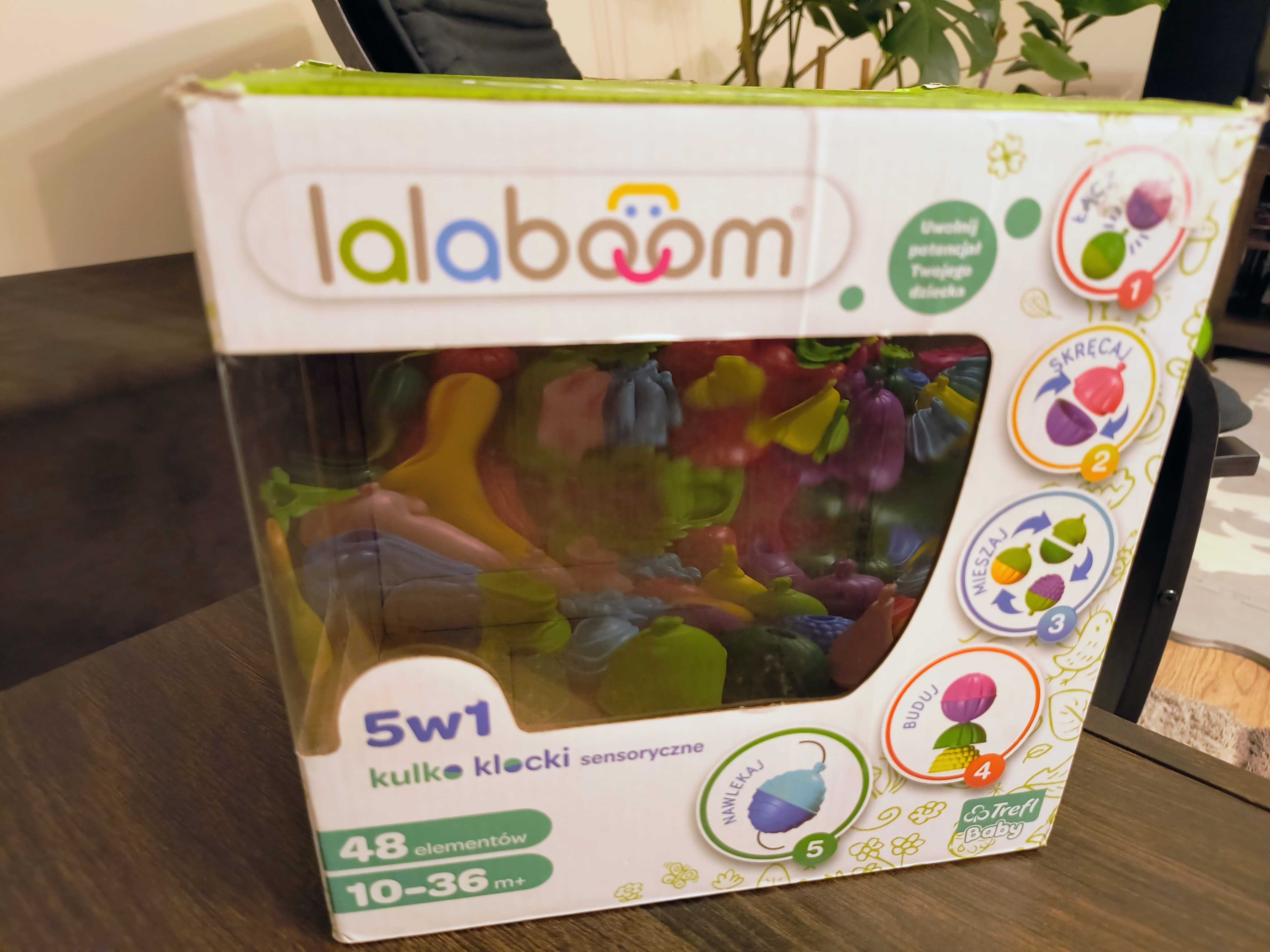Kulki klocki sensoryczne Lalaboom 48 elementów 5w1