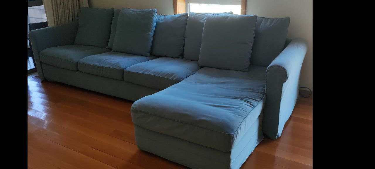 Sofá 4 lugares chaise longue Ikea Gronlid, ótimo estado!