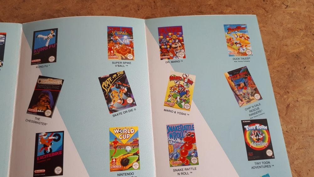 Publicidade oficial Nintendo NES com jogos (novo, 1992, raro)