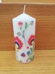 Świeca folk 15cm ozdobna