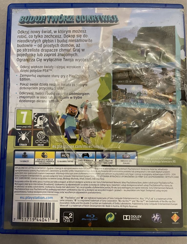 Minecraft - PS4 gra Playstation