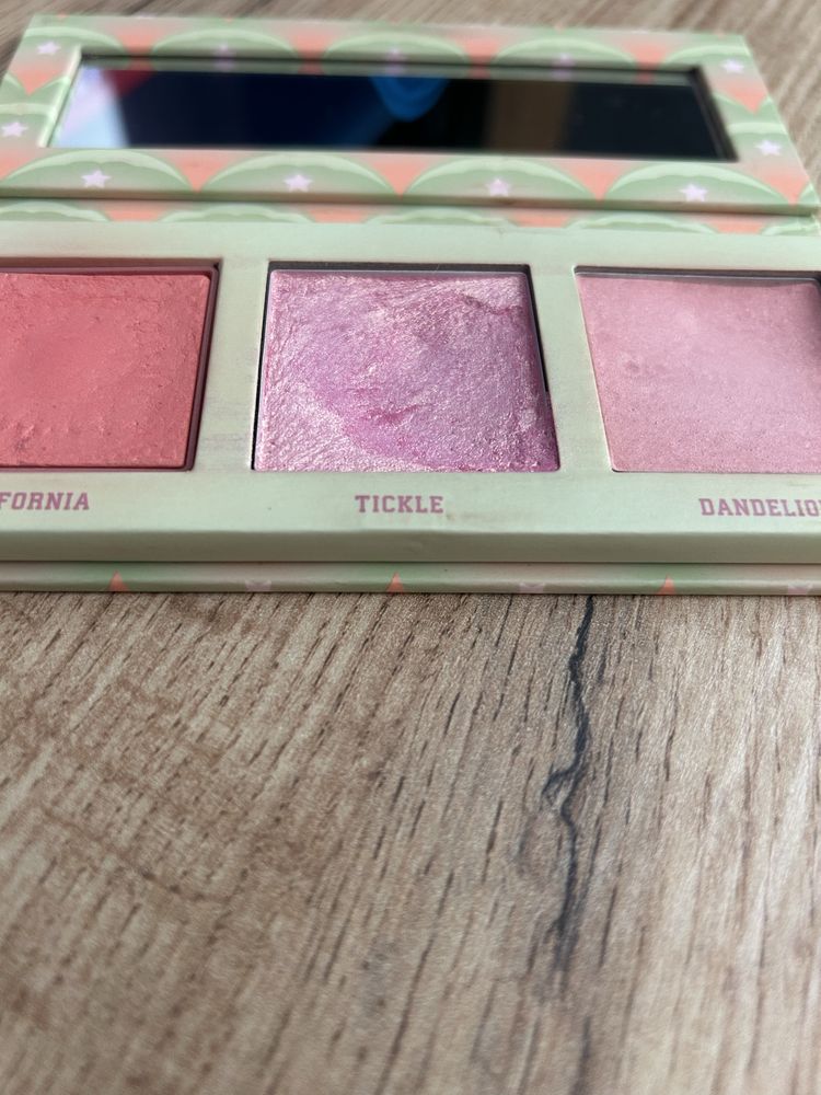 Benefit Cheekleaders Mini Pink Squad paletka róży i rozświetlaczy
