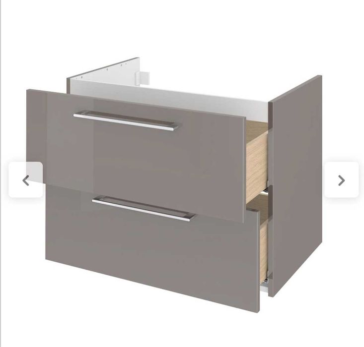 Szafka pod umywalkę 75 x 58 x 46 Sensea szara do łazienki szara