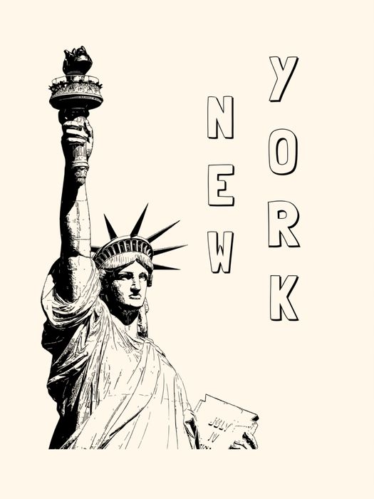 Plakat metalowy Ozdoba na ścianę Prezent New York