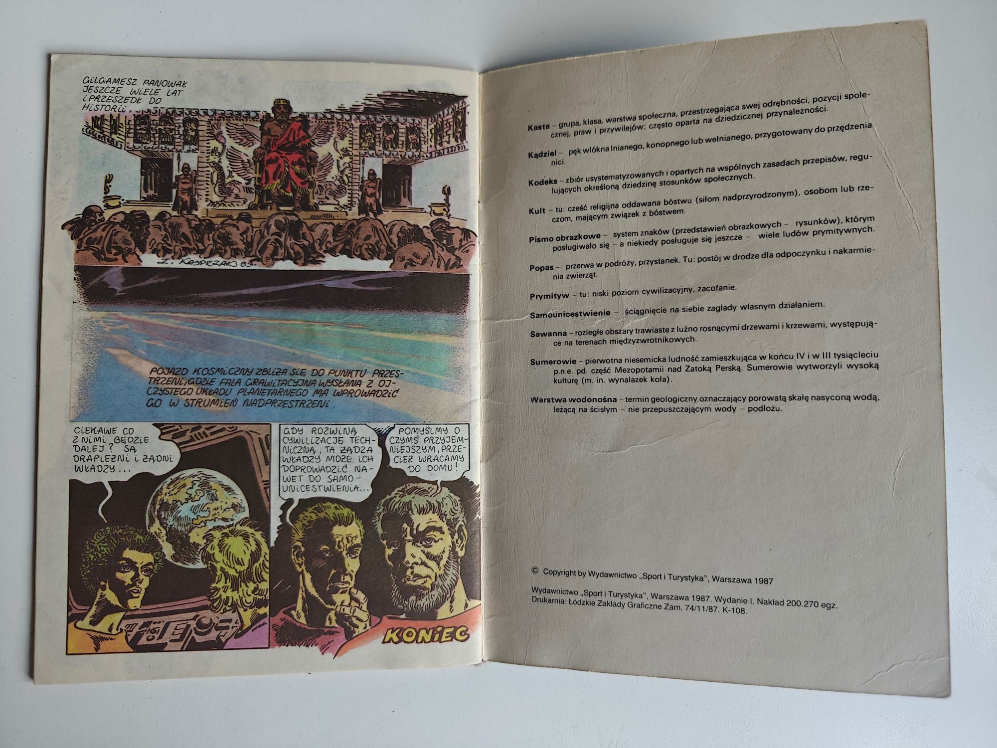 Komiks  "Bogowie z gwiazdozbioru Aquariusa" (wyd. I, 1987) PRL