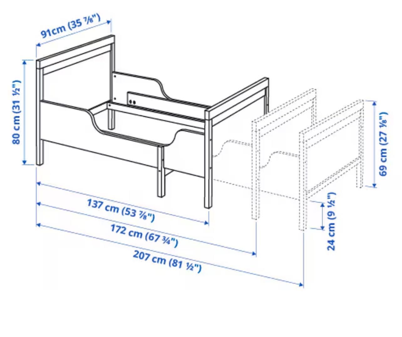 Cama criança extensível IKEA