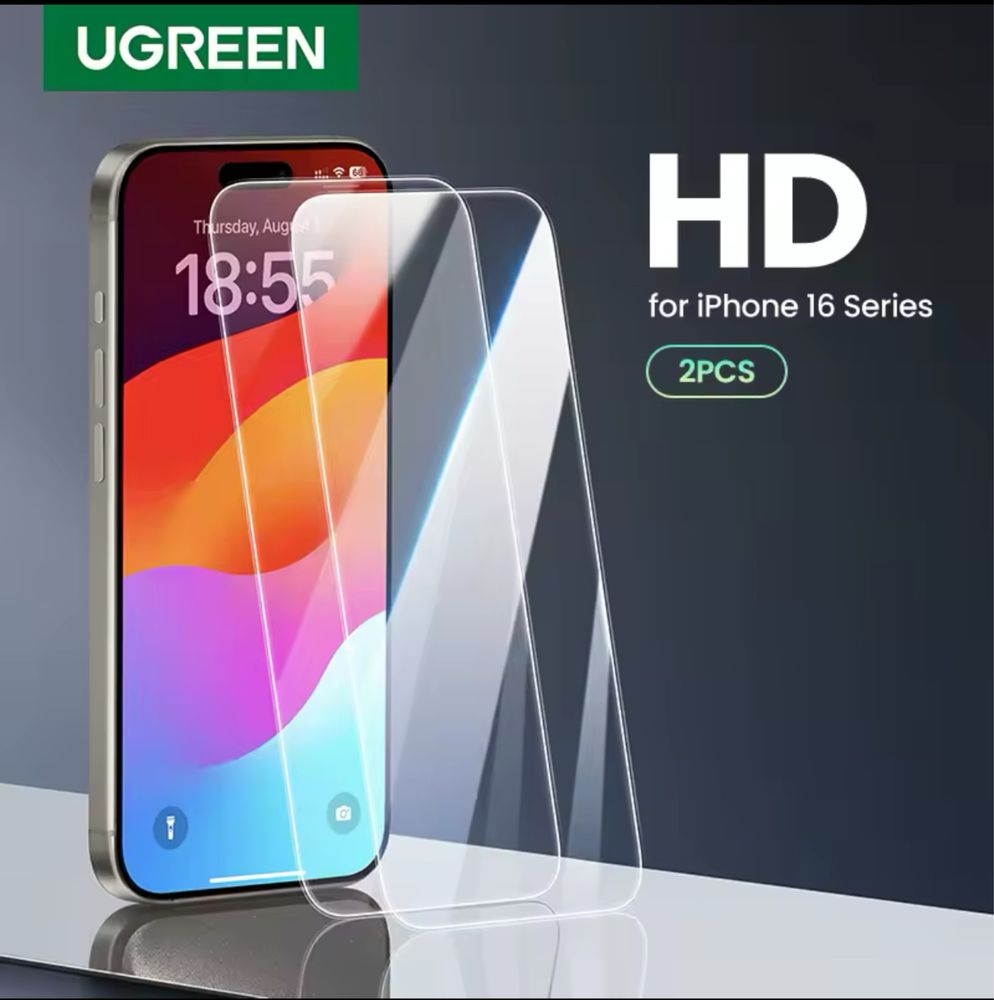 Защитное стекло Ugreen iPhone 16 Pro Max, 16 Pro, 15 Pro Max, 15 Pro
