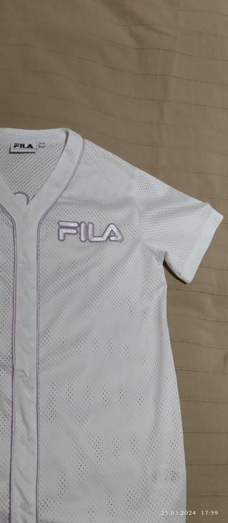 Винтажная сетчатая рубашка Fila