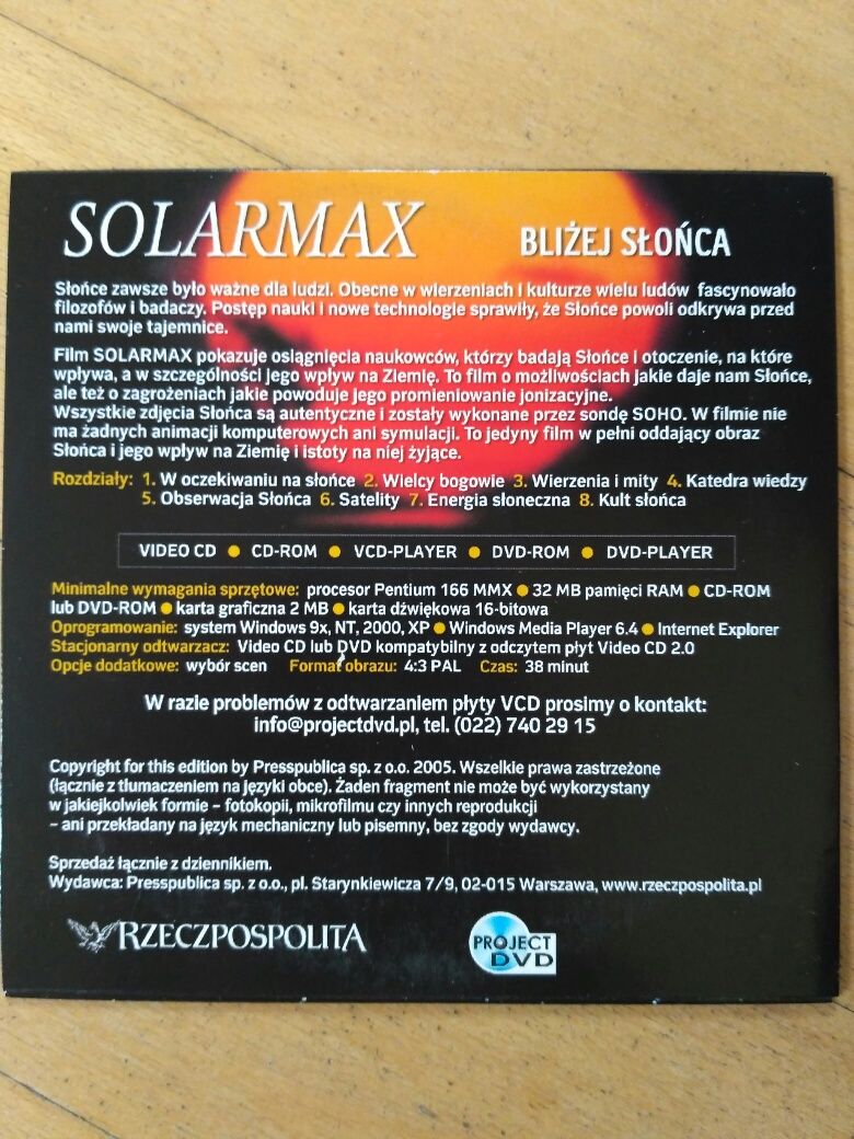 Płyta cd Solarmax