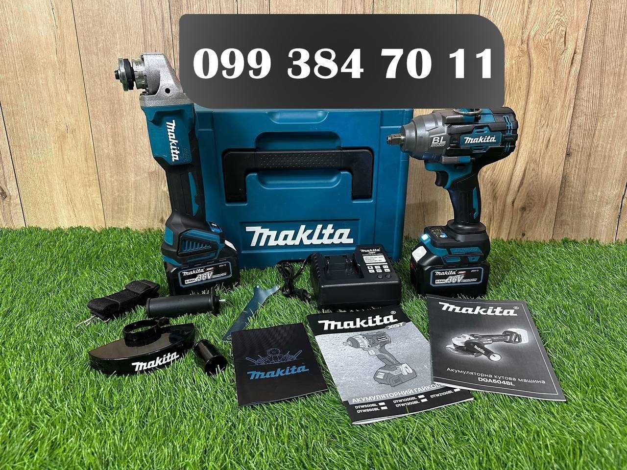 Гайковерт DTW1002BL і кутова шліфмашина DGA504BL Makita 2/1 1000Nm 36V