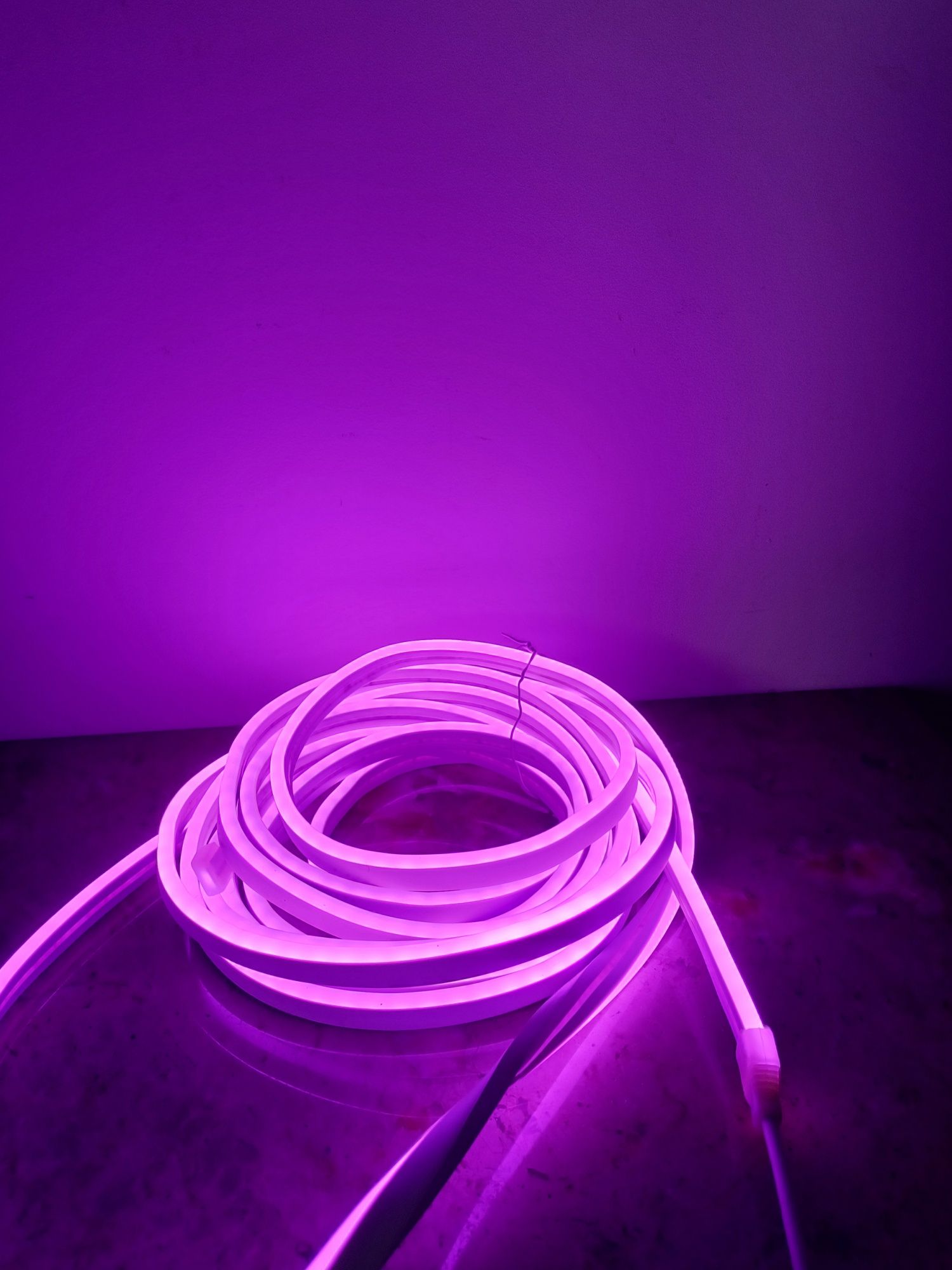 Kit de fita de LED neon flexível com adaptador AC/DC