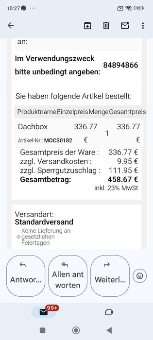 Modula Caixa de Teto nova