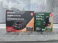 Conjunto 12v 4ah bataria e carregador parkside