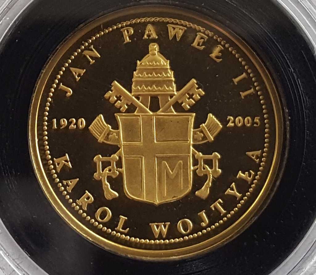 Kolekcjonerski złoty medal - Jan Paweł II - próba 585