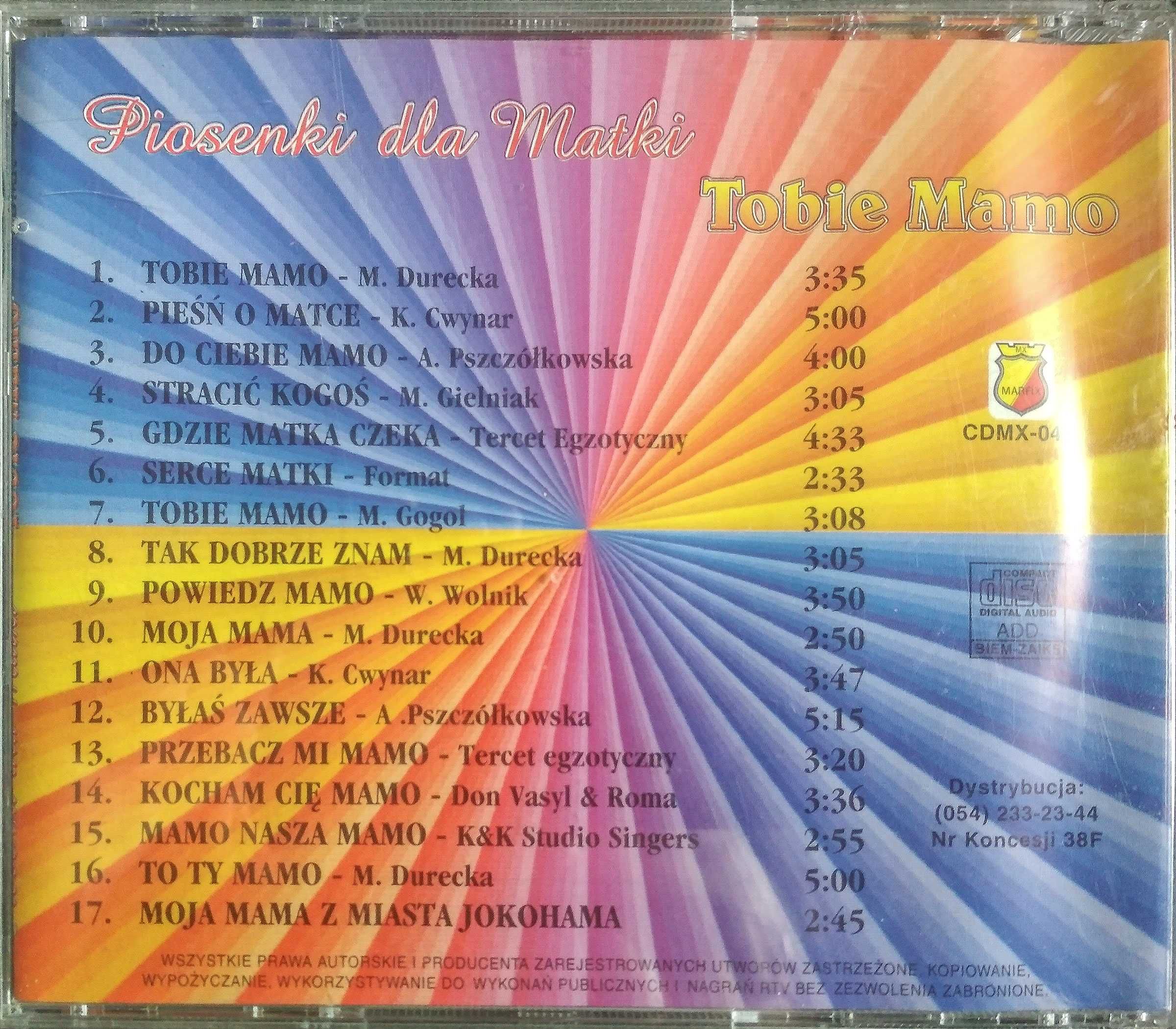 Piosenki dla Matki - Tobie Mamo (CD)