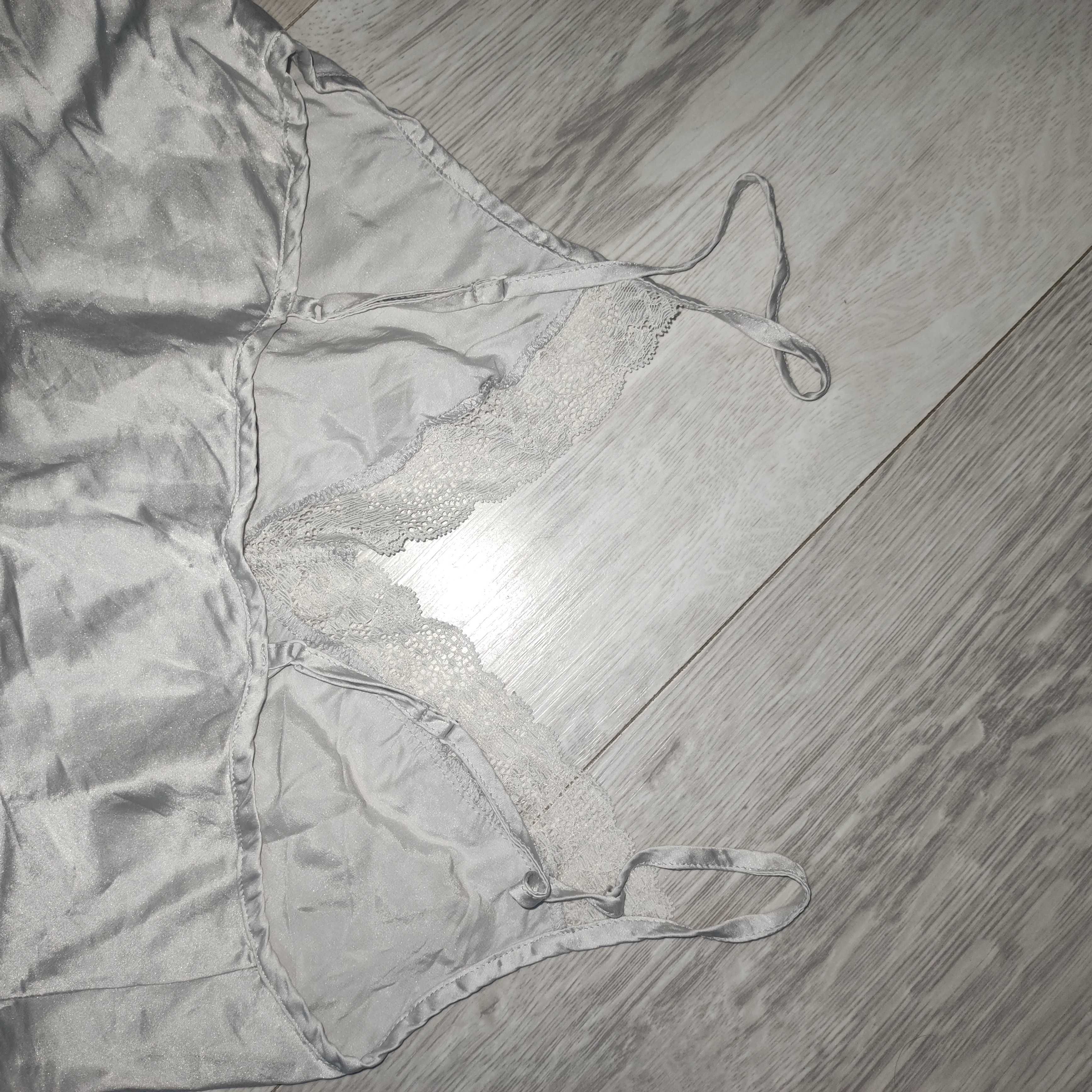 Nowa piżama etam S Silk100% jedwabna kolor milky