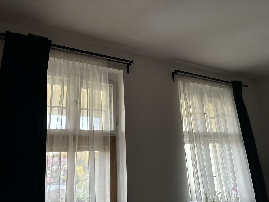 Zestaw 2 x karnisz podwójny ikea hugad racka