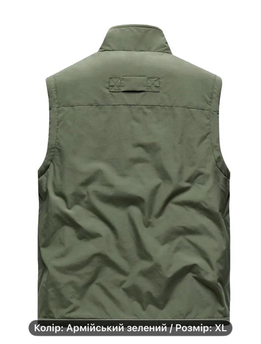 Жилет тактичний теплий на флісі реверсийний олива XL
