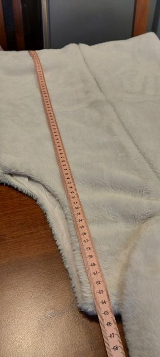 Kamizelka, bezrękawnik z kapturem, beżowy, rozmiar 164