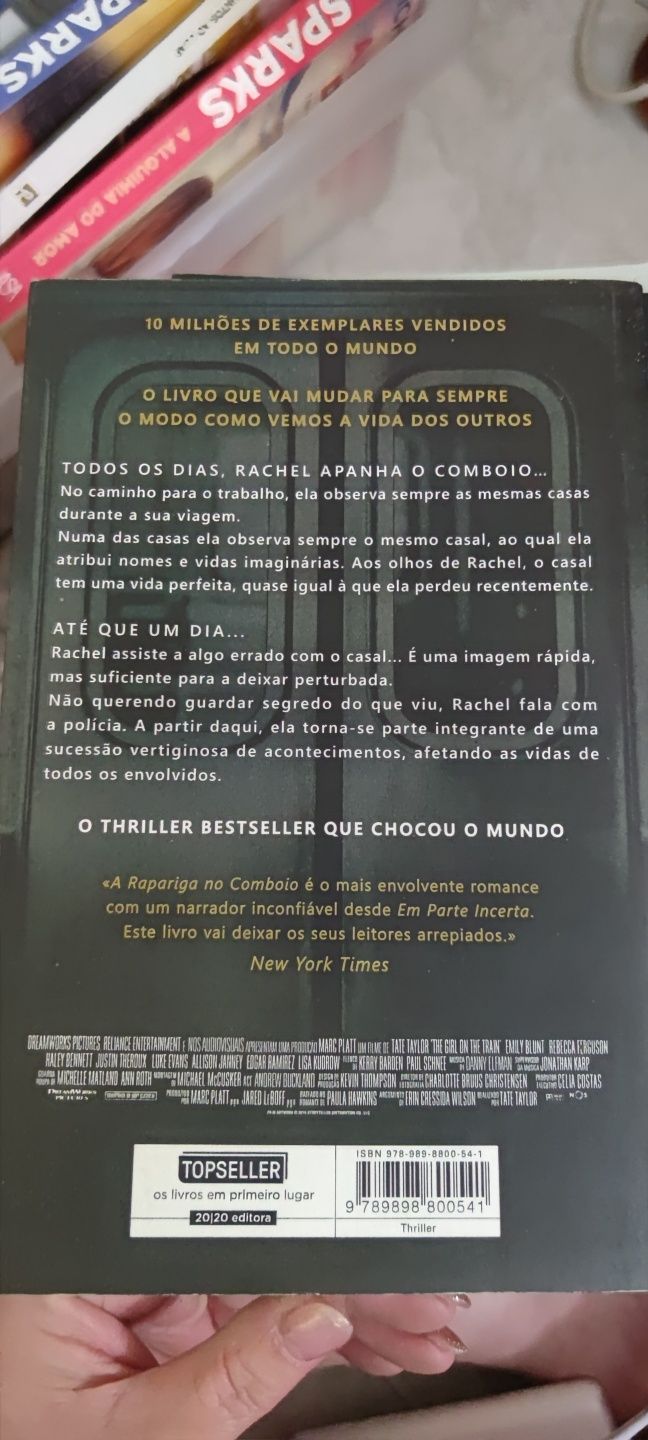 Livros Paula Hawkins a rapariga do comboio